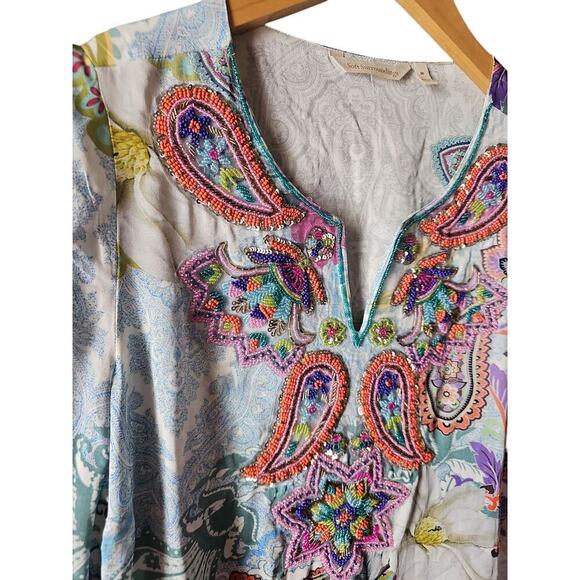 Soft Surroundings Florent embellished beaded top tunic sz medium new WT344 - Picture 7 of 9